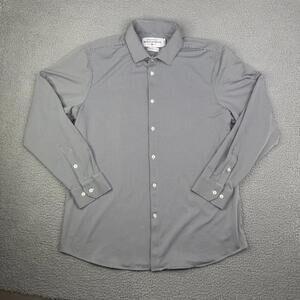 Mizzen Main Spinnaker Trim Fit Micro Black White Check Long Sleeve Shirt Men XXL